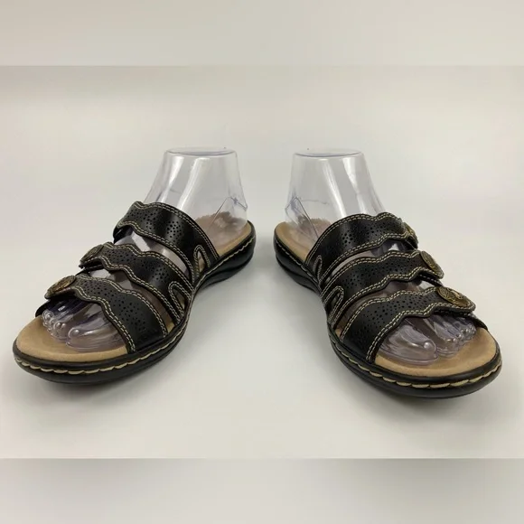 Clarks Ultimate Comfort Collection Sandals, Women's US Size 6M, Black Leather - Picture 11 of 11
